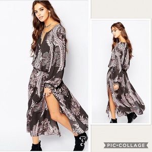 NWOT Free People Out Of The Woods Maxi Dress